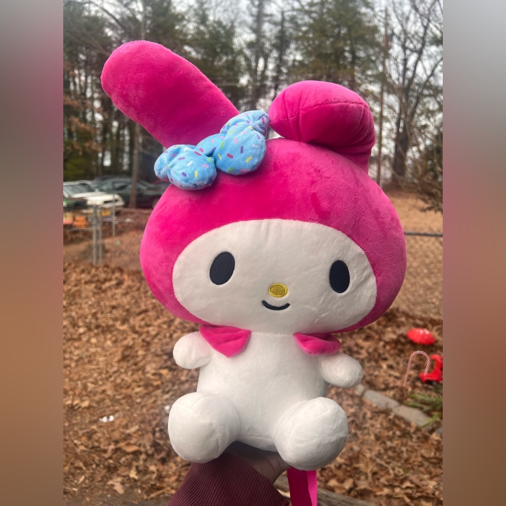 Sanrio My Melody plush backpack hello kitty and friends cafe